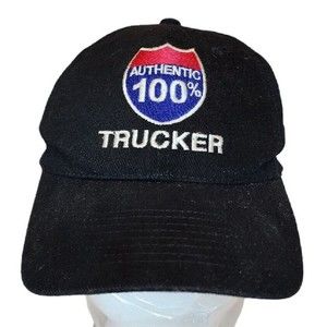 Trucker Hat Authentic 100% Trucker Cap American Black Adjustable Nissun